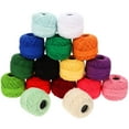 thumbnail image 1 of RUNROTOO 16 Rouleaux de Fil Jaune Coton Couleurs Assorties pour Décoration Intérieure, 1 of 5