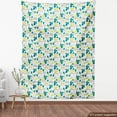 thumbnail image 4 of Tropical Fabric by the Yard, Paradise Island Nature Elements Such as Pineapples Cactus Pink Flamingo and Leaves, Decorative Upholstery Fabric for Sofas and Home Accents, Multicolor by Ambesonne, 4 of 5