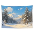 thumbnail image 5 of HVEST Winter Forest Snow MountainTapestry Wall Hanging Snowy Pine Tree Woodland Wall Tapestry for Bedroom Nature Winter Scene Tapestry for Living Room College Dorm Home Decor,60x40 inch, 5 of 5