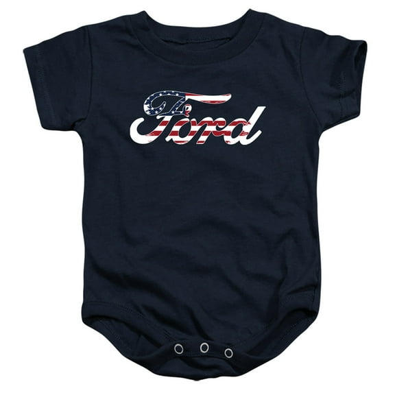 Ford Flag Logo-Infant Snapsuit Navy-18Mos