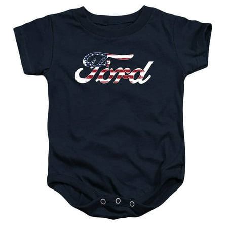 

Ford Flag Logo-Infant Snapsuit Navy-18Mos