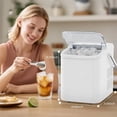 thumbnail image 3 of Countertop Ice Maker with Handle, 26lbs/24H Portable Ice Machine, 9 Bullet Ice Cubes Ready in 6 Mins, Self-Cleaning, Quiet Compact Ice Maker for Home, Kitchen, RV, Camping, 3 of 8