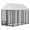 7.94'L x 4.13'W x 5.95'H, variant on Large Dog Kennel Outdoor Pet Pens, Dogs Run Enclosure with Metal Coop Fence & Roof Cover, Spacious Outdoor Dog Cage for Dogs, Puppies, Chickens, Ducks, Rabbits, 7.94'L x 4.13'W x 5.95'H