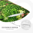 thumbnail image 2 of Plush Throw Pillow Covers, Cactus And Succulents Pillow Cases with Invisible Zipper, Breathable Microfiber Pillow Cases Standard Size for Sleeping Bedroom Sofa Living Room 14x20, 2 of 5