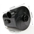 thumbnail image 3 of Yhsdtq,Fresh Designs,Portable Electric Pump, Battery Operated, Rapid Inflation, Durable Plastic Construction, for Inflatable Tubs Beds Pools, Quick Pumping, Versatile Outdoor Use | Plastic, Black, 3 of 8
