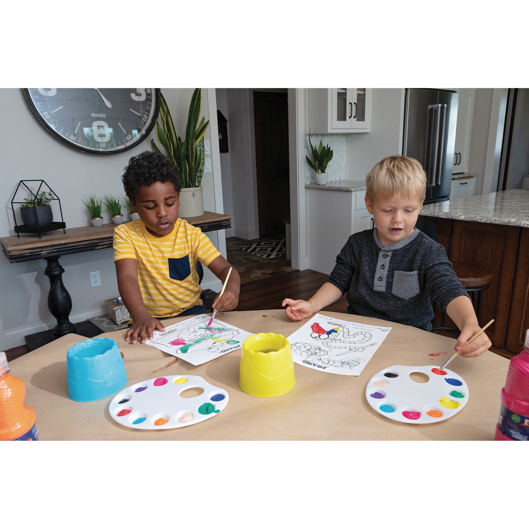 Creativity Street Palette-Shaped Paint Trays, White, 9" x 6.75", 2 Per Pack, 6 Packs