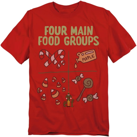 Elf T-Shirt Buddy The Elf Four Food Groups Unisex Graphic Tee for Men & Women