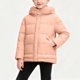 thumbnail image 2 of Xdegoge Quilted Jacket for Girls Boys Unisex Full Zip Stand Collar Hooded Jackets Casual Loose Puffer Coat Fall Winter Warm Padded Coats with Pockets Size 3-12, 2 of 10