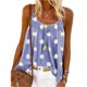thumbnail image 1 of Sonducket Cami Top sin mangas con cuello en U y estampado de flores de margaritas para mujer Prendas para la parte del cuerpo azul S Sonducket AP002121-13, 1 of 3