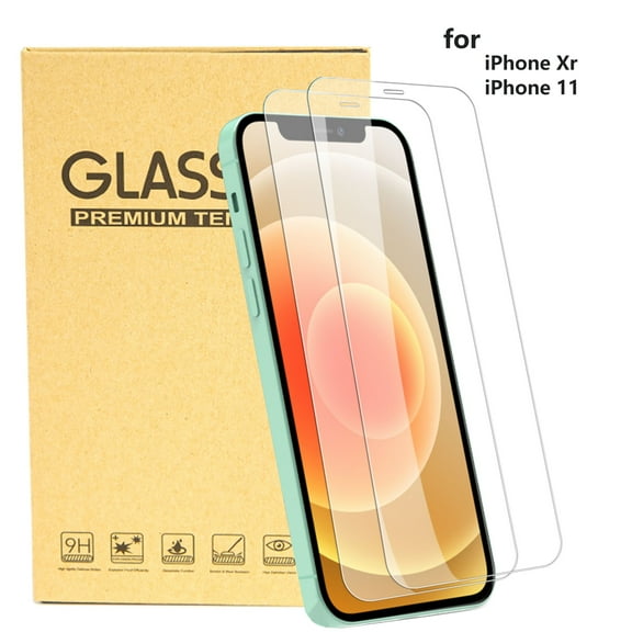 Hotpom Screen Protector for iPhone Xr/ 11 - Clear, Case-Friendly Tempered Glass, 2 Pack