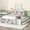 White, variant on DeepRoar Full Size Bed Frame, Wood Platform Bed with Bookcase Headboard, Full Bed Frame with Under Bed Drawers and Bed-End Storage Case, Versatile Captain Bed Frame for Teens, Adults, White