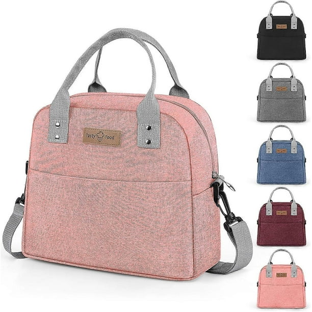 Lunch Bag Insulated Lunch Tote Bag with Adjustable Strap Reusable Lunch Box for Women/Men/Kids Leakproof Lunch Bags Portable Thermal Cooler Bag for Wo