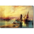 thumbnail image 1 of Ceramic Tile Mural-Thomas Moran Waterfront Painting 372. 48" w x 32" h using (24) 8 x 8 ceramic tiles, 1 of 3