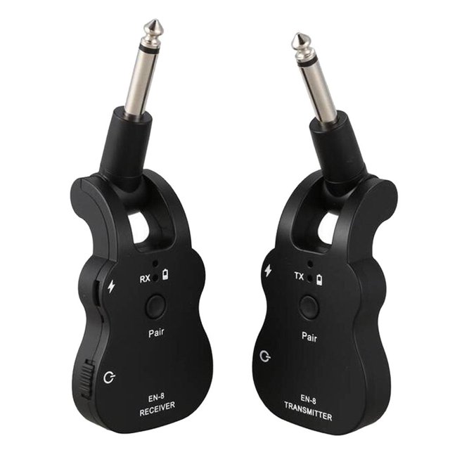 Sistema de guitarra inalámbrico portátil transmisor y receptor Set 30M rango de transmisión incorporado recargable Hugo Transmisor de sistema de guitarras