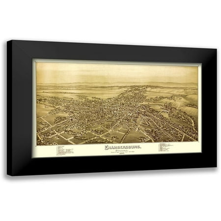 Moyer 14x10 Black Modern Framed Museum Art Print Titled - Chambersburg Pennsylvania - Moyer 1894
