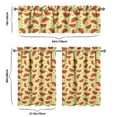 thumbnail image 6 of Watermelon Lovers Kitchen Curtains Set - 3 Piece Tier & Valance with Cute Fruit Print, Modern Farmhouse Window Decor for Summer & Beach Vibes, 6 of 6