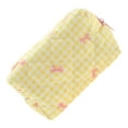 thumbnail image 5 of Unique Bargains 1 Pc Plaid Bow Makeup Bag for Travel Vacation Polyester Yellow, 5 of 5