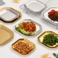 thumbnail image 2 of HLONK 2 Pcs Octagonal Dish Decorative Snack Small Plates Japanese Metal Tray Stainless, 2 of 6