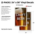 thumbnail image 2 of Craft Beer (2-PACK) 24" x 36" Vinyl Decals | Sign Insert Peel & Stick Decals Stickers Window Signs, 2 of 2