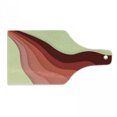 thumbnail image 1 of 1970s Cutting Board, Abstract Color Wave Design Diagonal Alignment on Cream Background, Decorative Tempered Glass Cutting and Serving Board, in 3 Sizes, by Ambesonne, 1 of 2