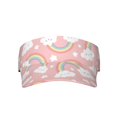 thumbnail image 2 of PAYOHTO Kids Girls Rainbow Cloud Sun Visor Ponytail Tennis Hat for Teen Women Breathable Polyester Sun Golf Cap for Men Outdoor Sports Visors Hats for Summer, 2 of 8