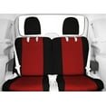 thumbnail image 2 of CalTrend Rear 50/50 Split Back & Solid Cushion Tweed Seat Covers for 1996-1999 Chevy/GMC Astro|Safari - CV207-02TT Red Insert with Black Trim, 2 of 3