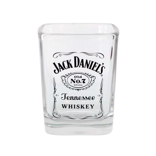 JACK DANIEL'S WHISKEY TENNESSEE FIRE ROUND BOTTOM SHOT GLASS NEW 
