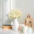 thumbnail image 4 of 10 Bundles Artificial Daisies Flowers Outdoor, Fake Plastic Plants UV Resistant Faux Greenery for Hanging Planters Window Box Front Porch Indoor Outside Decorations (White), 4 of 5