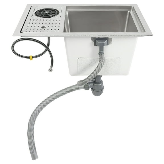 Wildnix 304 Stainless Steel Kitchen Sink with 3 Compartments, Utility Drainer, Cup Washer, Chopping Board, and Overflow Holes for Easy Cleaning