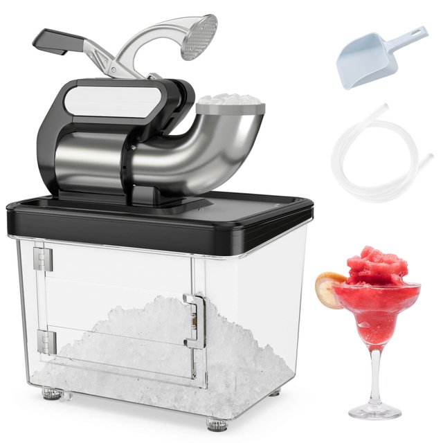 Costway 660LBS/H Commercial Ice Crusher with Dual Blades Safety On/Off Switch for Home Black
