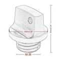 thumbnail image 4 of Motorcycles Engine Oil Filler Cap Universal Crankcase Cap Screw Cover Plug Transmission Oil Screw for CRF150R 07-19, 4 of 5