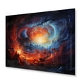 thumbnail image 2 of Designart "Galaxy Dreams in Orange and Blue I" Galaxies Metal Wall Decor, 2 of 5