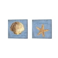 thumbnail image 1 of Metaverse Tara Reed 'Oceanum Shells Blue' Canvas Art (Set of 2), 1 of 4