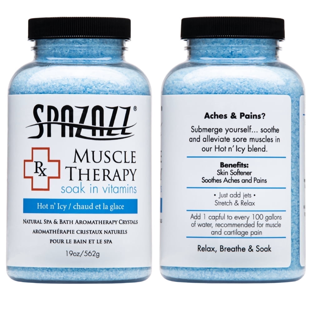 Spazazz 19oz Muscle Therapy Soak in Vitamins Crystals Bath Minerals - Salt & Mineral for Pain Relief Salts, Relaxer for Joint & Chronic Fatigue Ache Back Soreness, with Arnica