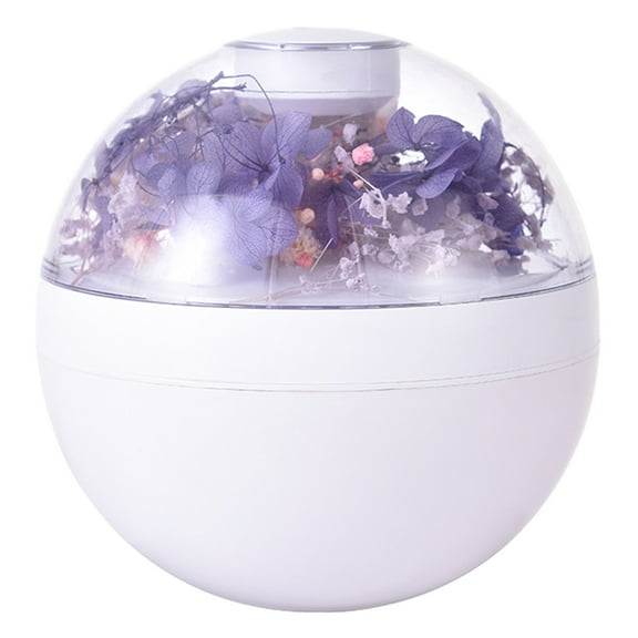 Humidifier for Bedroom,200Ml Everlasting Flower USB Aromatherapy Humidifier (Purple),for Baby Nursery and Plant