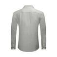 thumbnail image 4 of GZWYHT Mens Casual Button Down Shirts,Mens Shirts Men's Long Sleeve Loose Solid Color Shirt Lapel Casual Shirt Long Sleeve Shirts,Big And Tall Shirts Grey XXL, 4 of 4
