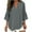 Gray-29, variant on Women's Summer 3/4 Sleeve Tops V Neck Loose Fit Flowy Cotton Linen Lightweight Blouses