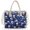 Blue - Skull Rose, variant on ZUXONGSY Monstera Hibiscus Print Clear PVC Tote Bag for Women, Waterproof Large Shoulder Tote with Removable Strap, Lightweight Handbag with Zipper for Summer Vacation, Gift