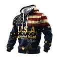 thumbnail image 2 of USA 250th Anniversary Sweatshirt, 4th of July Hoodie Men Waffle Tactical Hoodie Patriotic Men's Long Sleeve Pullover Shirts, 2 of 5