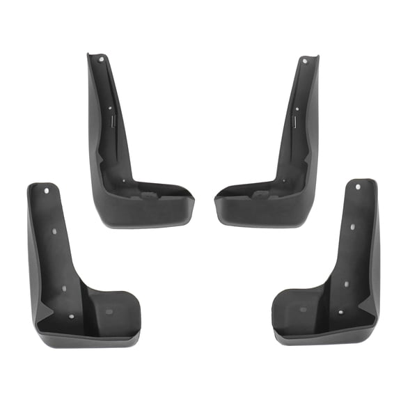 Ikon Motorsports 4PCS Front Rear Mud Flaps Wheel Arch Splash Guards MudFlaps For 2017-2021 Honda Civic Sport Hatchback, Black PP 08P00-TGG-100A