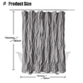 thumbnail image 4 of NixiYa Farmhouse Shower Curtain Grey Fabric Shower Curtain for Bathroom Decor Chic Style 72" x 72", 4 of 6