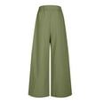 thumbnail image 6 of Posijego Women's Linen Lounge Pants Baggy High Waist Wide Leg Palazzo Pants Casual Flowy Trousers for Women, 6 of 6