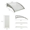 thumbnail image 4 of Tcbosik Window Awning Outdoor Polycarbonate Hollow Sheet Door Patio Canopy White & Gray Bracket, 4 of 7