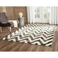 SAFAVIEH Dip Dye Lara Overdyed Chevron Runner Rug, Ivory/Navy, 2'3" x 8