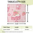 thumbnail image 2 of Strawberries Tablecloth with Flowers Red Berry Pattern Cute Summer Fruit Theme for Kitchen, 2 of 6