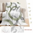 thumbnail image 5 of Sage Green Grey Blanket Soft Cozy Warm Throw Blanket for Couch, Plush Fuzzy Flannel Fleece Blankets for Sofa, Geometric Circle Modern Abstract Simple Art Bed Blankets Gifts for Men, 40"x60", 5 of 9