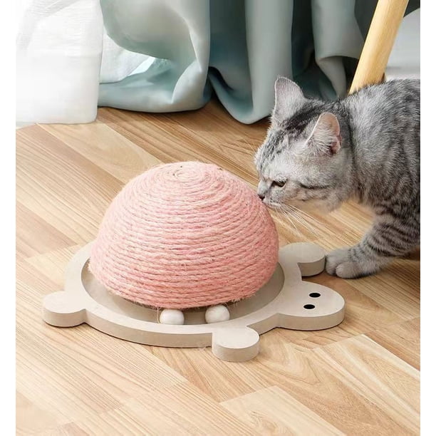 Tabla rascadora para gatos con forma de tortuga, resistente al desgaste y a los arañazos, de sisal, con garras para moler, que no suelta restos para aliviar el aburrimiento de los gatos, divertido