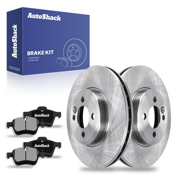 AutoShack 11.57" (294 mm) Front Vented Brake Rotors   Ceramic Brake Pads | Replacement for 2007-2014 Mini Cooper | 6-PC Brake Kit