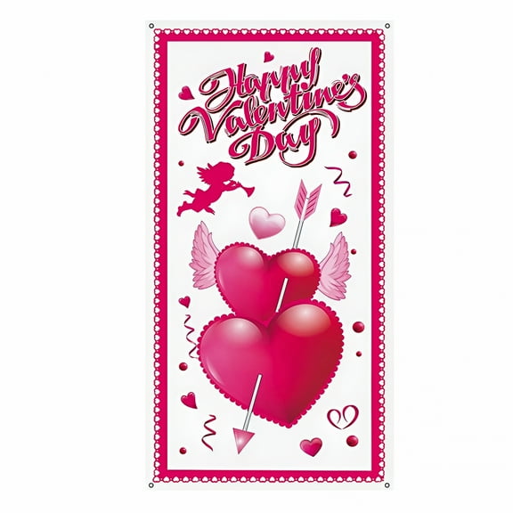 LAMIRO Valentine'S Day Door Cover Decoration Creative Background Valentine'S Day Front Door Decoration