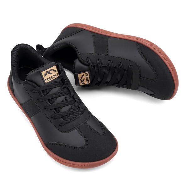 Sosenfer Barefoot Shoes Women,Wide Toe Box Zero Drop Womens Shoes,Slip on Tennis Shoes Non-Slip Lightweight Walking Shoes,Casual Sneakers for Women